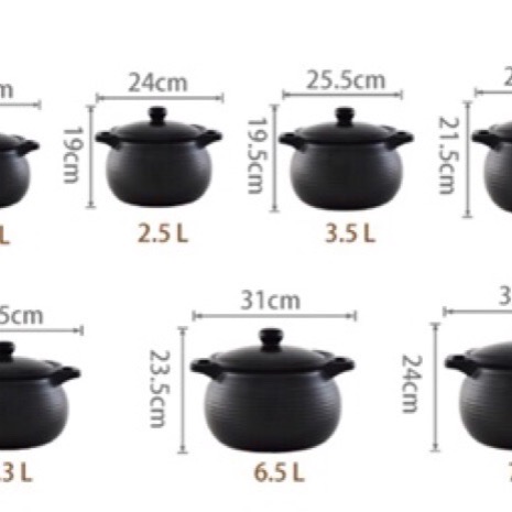 台灣製 陶瓷魯味鍋 5-11號 厚 陶瓷鍋砂鍋 滷味鍋 耐熱鍋 黑砂鍋 陶瓷鍋 陶鍋 砂鍋 粥鍋 湯鍋-細節圖3