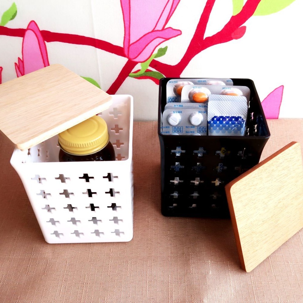 日本 KOKUBO 木蓋小物收納盒－方款｜桌上收納 髮飾收納 筆筒 糖果盒-細節圖7