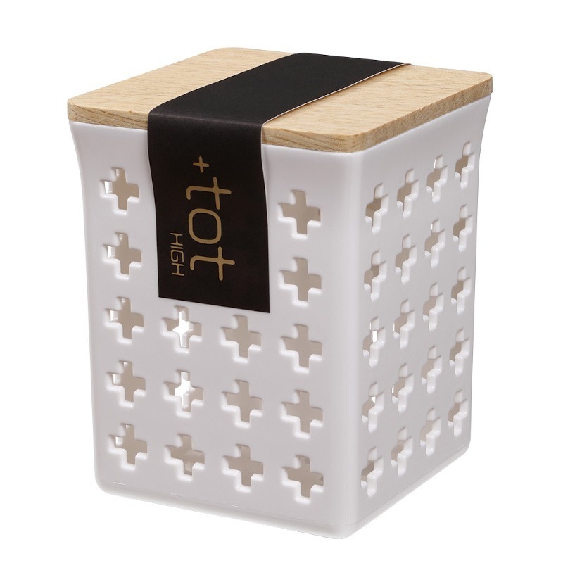 日本 KOKUBO 木蓋小物收納盒－高款｜桌上收納 髮飾收納 筆筒 糖果盒-細節圖2