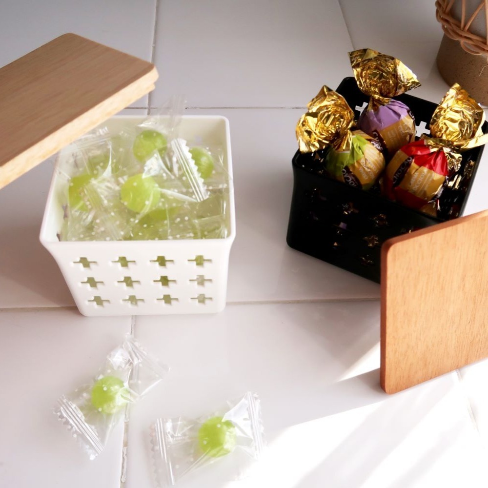 日本 KOKUBO 木蓋小物收納盒－高款｜桌上收納 髮飾收納 筆筒 糖果盒-細節圖7