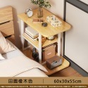 [厝貨Life]移動式三層收納邊桌60x30x55cm 茶几桌 懶人桌 沙發側桌 床邊桌 收納架 三層架-規格圖11