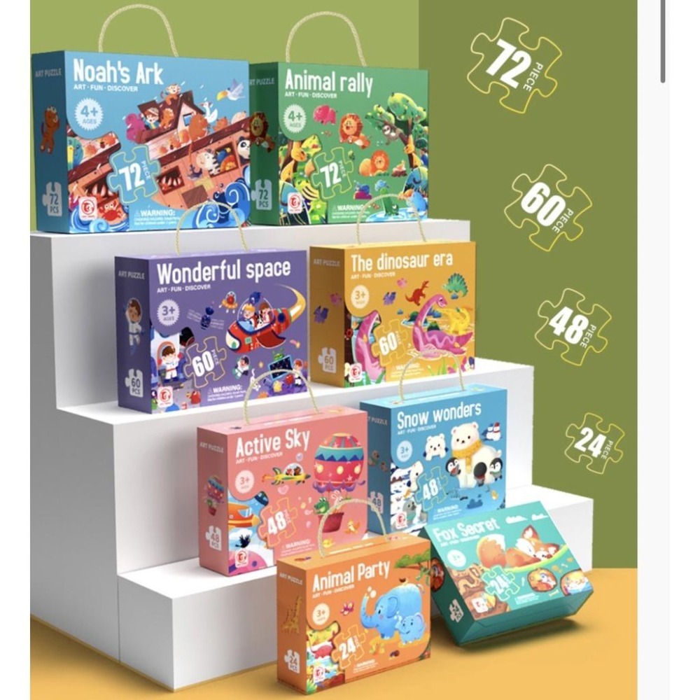 ✨幼齒小舖✨【台灣快速出貨】兒童趣味益智拼圖 24片 36片 48片 60片 72片 拼圖教具-細節圖9