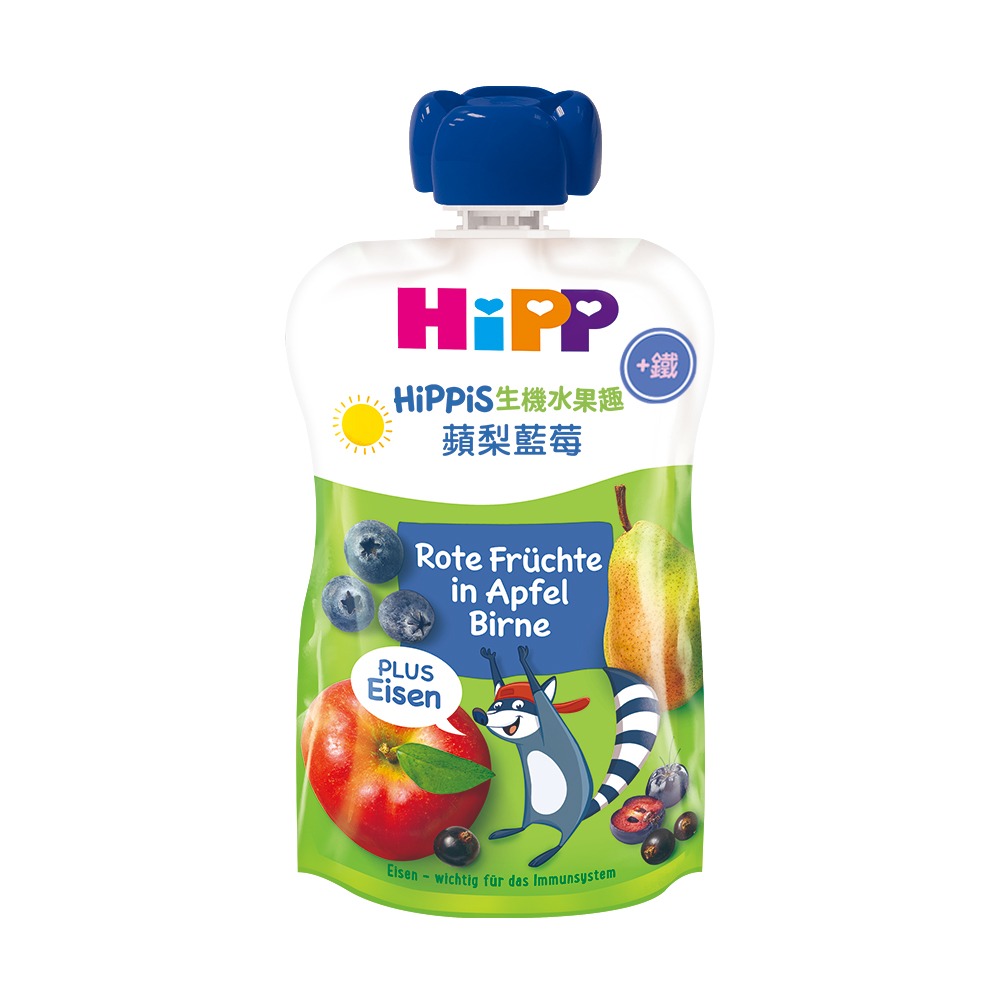 ✨幼齒小舖✨【台灣公司貨】喜寶 HIPP生機水果趣 蔬果泥  不額外添加糖 天然生機水果製成 方便帶著走的果泥-細節圖2