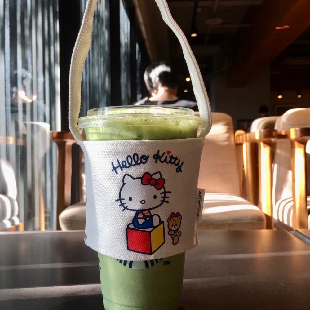 🌟現貨🐱❤️限量❤️正版授權❤️快速出貨Hello Kitty🐱✨雙面✨萌萌杯套提袋 飲料提袋🧋🥤-細節圖4