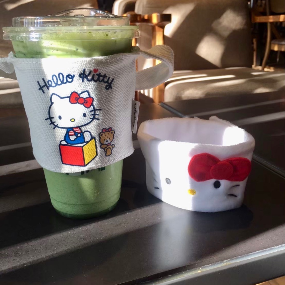 🌟現貨🐱❤️限量❤️正版授權❤️快速出貨Hello Kitty🐱✨雙面✨萌萌杯套提袋 飲料提袋🧋🥤-細節圖5