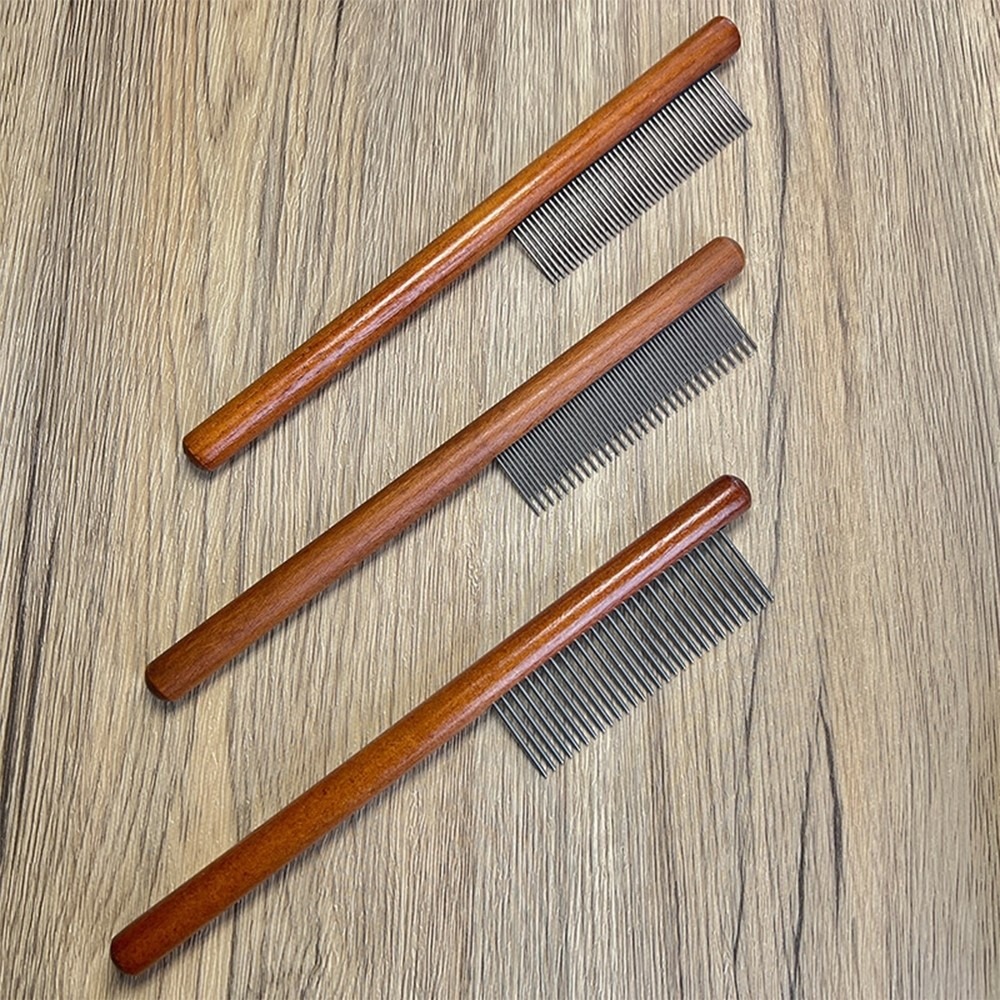 實木不鏽鋼寵物除毛梳｜彤夫人生活百貨-細節圖6