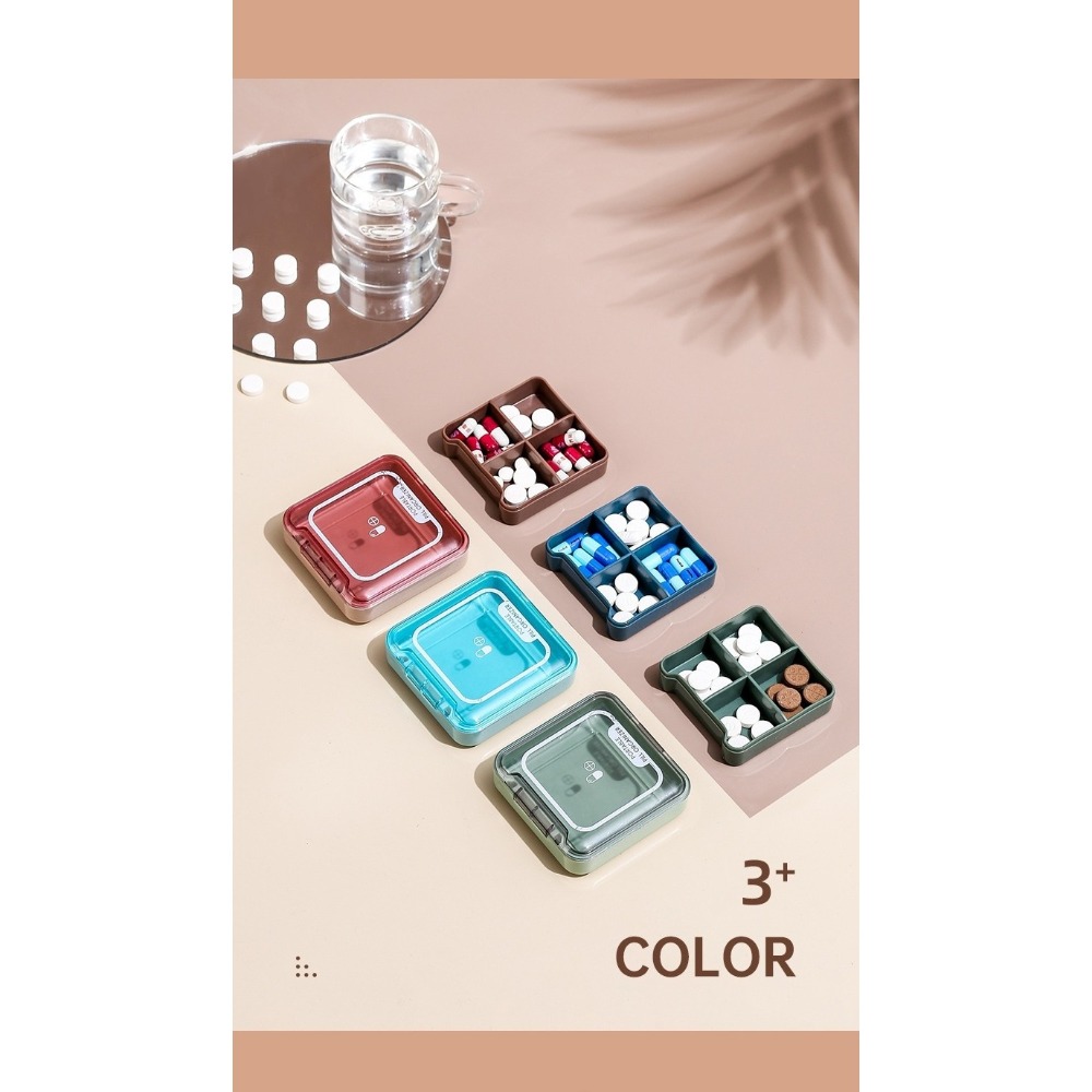 台灣現貨！便攜式迷你藥盒 密封分裝藥盒防潮 輕奢 隨身攜帶 可愛藥盒 藥盒分裝盒 藥盒子｜彤夫人生活百貨-細節圖2