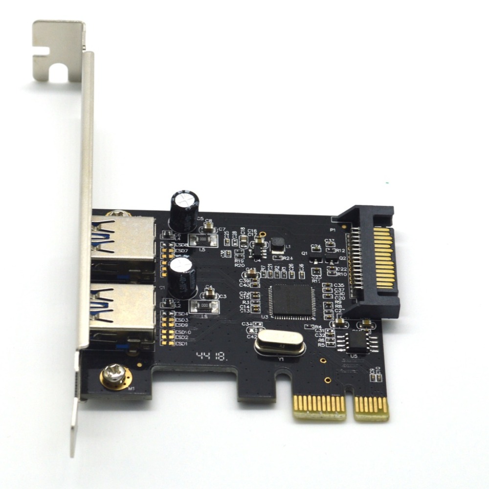 PCI-E卡 USB3.0轉接卡 轉接擴充卡 擴展卡 電腦主機插巢pci-e轉接卡 雙口 高速轉接卡 sata電源-細節圖6