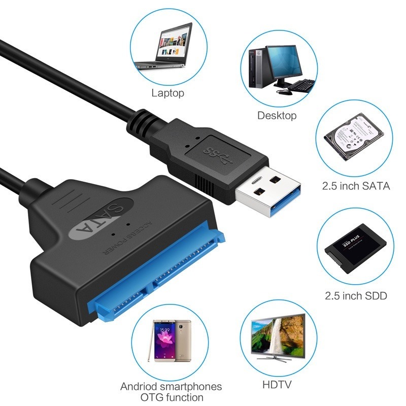 SATA硬碟轉接線 外接硬碟 usb3.0轉sata sata轉usb 2.5吋硬碟轉接 2.5＂SSD轉接線 易驅線-細節圖6
