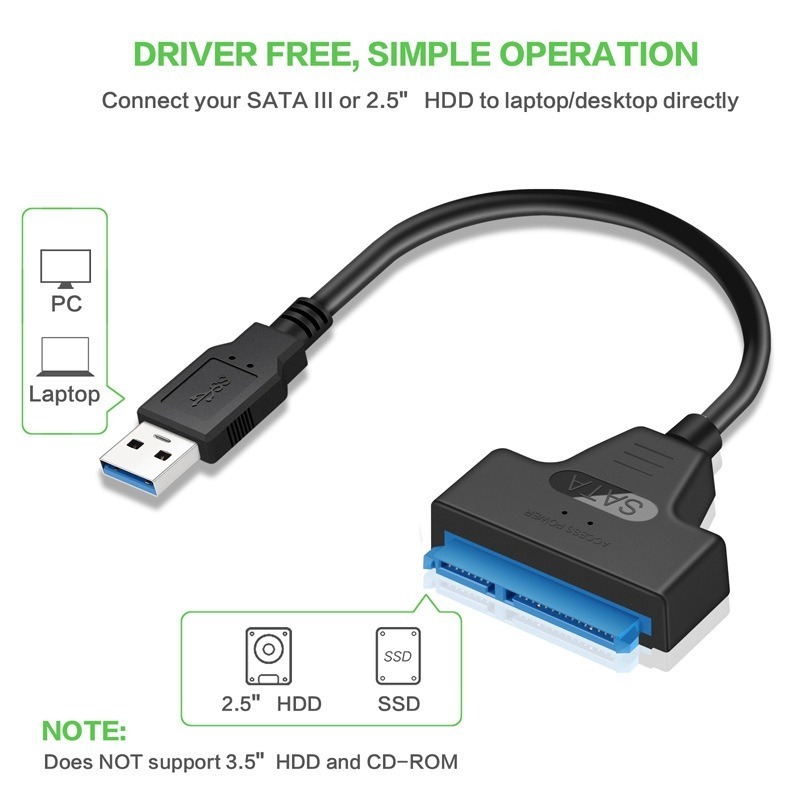 SATA硬碟轉接線 外接硬碟 usb3.0轉sata sata轉usb 2.5吋硬碟轉接 2.5＂SSD轉接線 易驅線-細節圖8