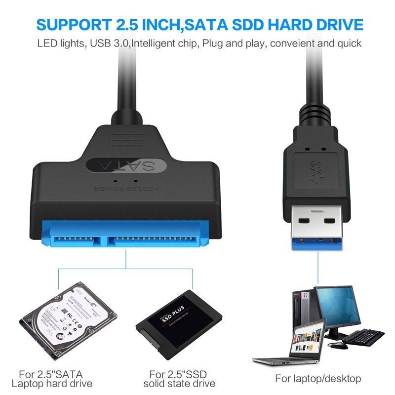SATA硬碟轉接線 外接硬碟 usb3.0轉sata sata轉usb 2.5吋硬碟轉接 2.5＂SSD轉接線 易驅線-細節圖9