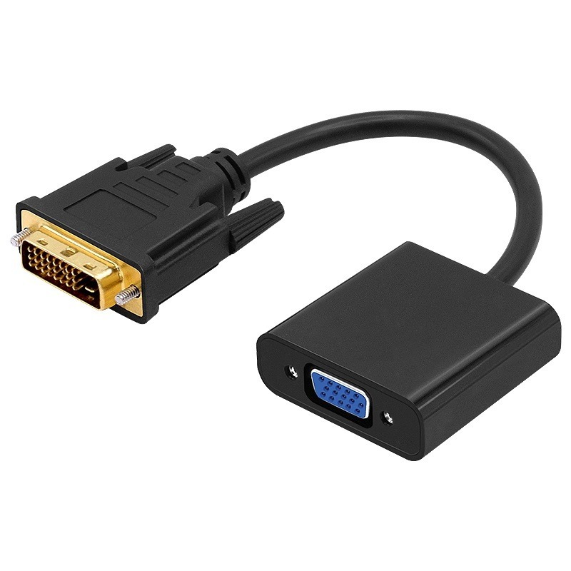 dvi轉vga轉接頭 dvi轉vga轉換器 轉接線 DVI-D(24+1) 公頭轉VGA母頭 電腦轉顯示器 連接器適配器-細節圖8