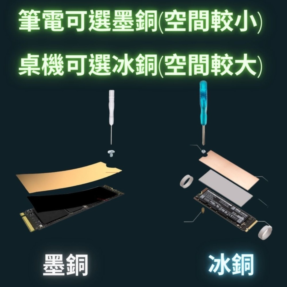 散熱貼片 M.2散熱片 SSD散熱貼 m2散熱片 m2 散熱片 nvme 散熱銅片 2280 筆電 固態硬碟 導熱銅片-細節圖8