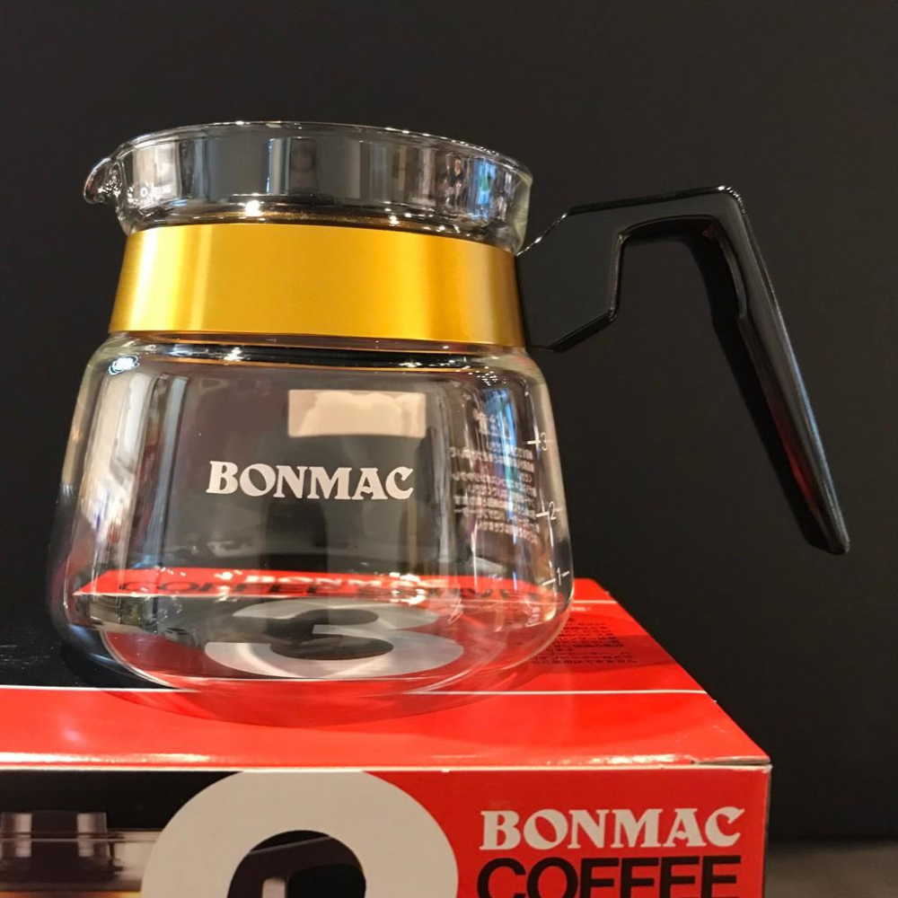 【沐湛伍零貳】日本製 BONMAC CS-3 耐熱玻璃咖啡壺 500cc 0.5L (3杯用)  手沖玻璃壺 咖啡下壺-細節圖2