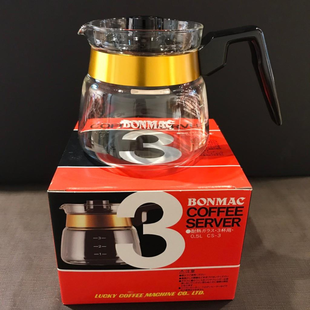 【沐湛伍零貳】日本製 BONMAC CS-3 耐熱玻璃咖啡壺 500cc 0.5L (3杯用)  手沖玻璃壺 咖啡下壺-細節圖3