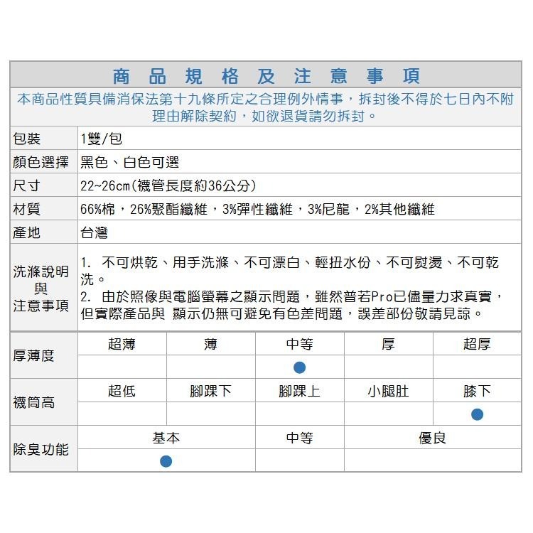 本之豐, MIT 足球襪/半統襪, 棉質細針半統條紋 款 - 普若Pro-細節圖6