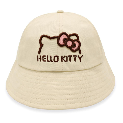 Hello Kitty 凱蒂貓, 親子漁夫帽, Hello Kitty櫻花立體刺繡圖樣卡其色 款
