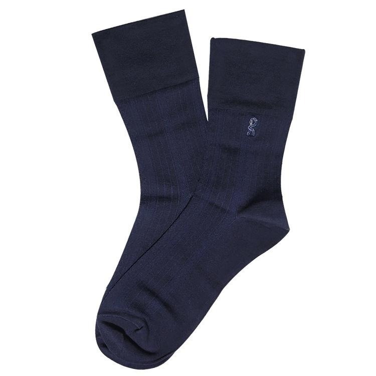 Roberta di Camerino 諾貝達, 紳士襪/西裝襪, 寬口絲光棉logo刺繡素色細緻花紋 款-細節圖3