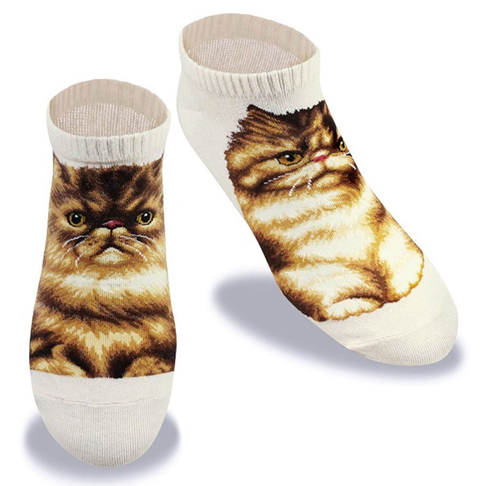 JHJ DESIGN, 船襪/隱形襪, 貓咪系列 - 金吉拉 款-細節圖2