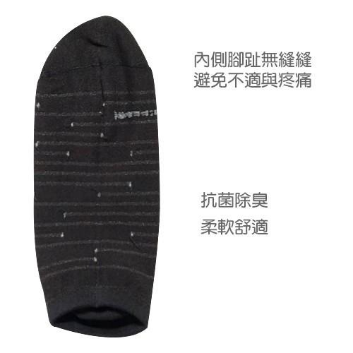 本之豐, 船襪, MIT 加大尺碼條紋精梳棉抗菌消臭腳趾無縫縫合 款-細節圖4