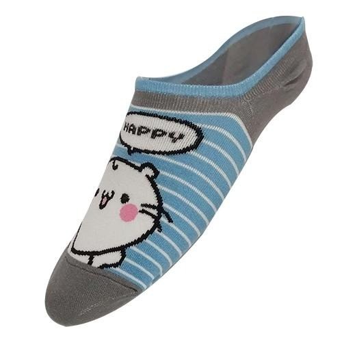 麻吉貓 majimeow, 女性隱形襪/船襪, MIT Happy麻吉貓圖案腳跟矽膠止滑 款 - 普若Pro-細節圖2