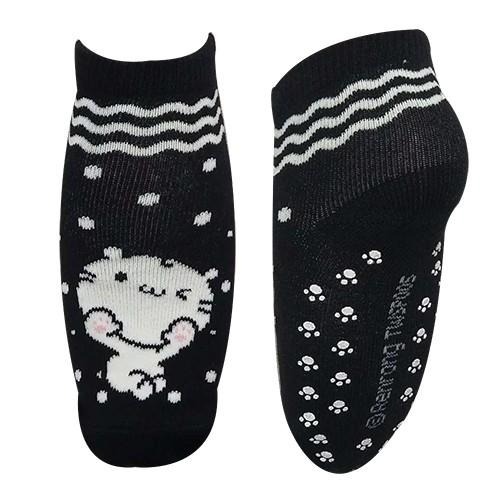 麻吉貓 majimeow, 嬰兒/幼兒短襪, MIT 棉質波浪點點麻吉貓圖案止滑 款-細節圖2