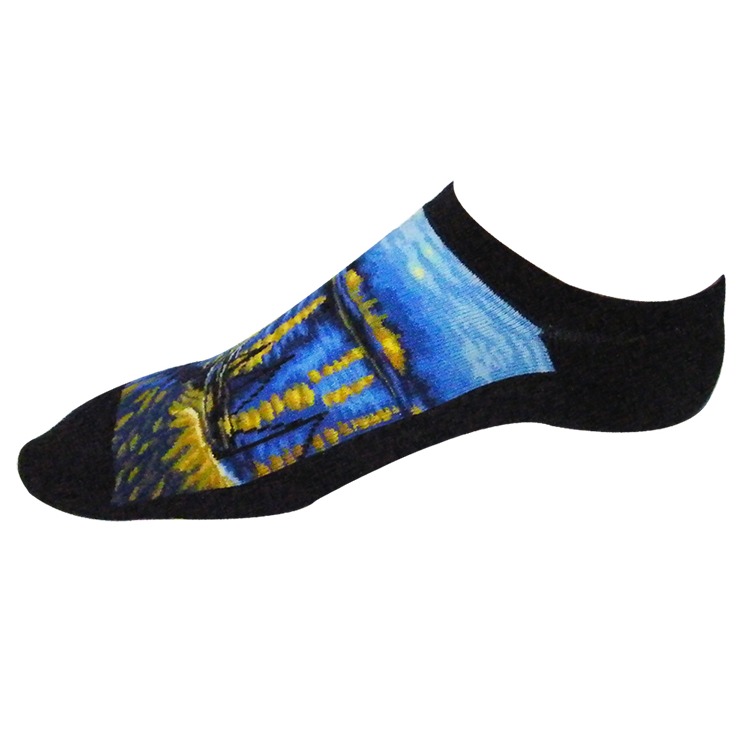 JHJ DESIGN, 船襪/隱形襪, 梵谷~隆河的星夜 淺口 款-細節圖2