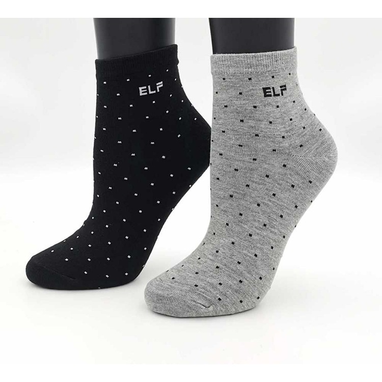 三合豐 ELF, 女性短襪, 精梳棉密針點點淑女 款【MIT 8色】-細節圖3