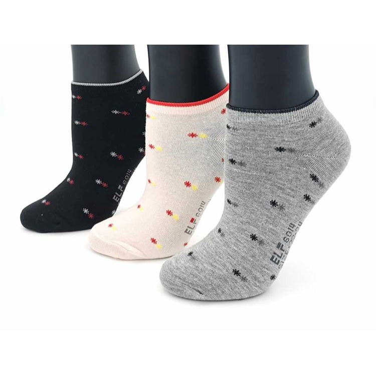 三合豐 ELF, 船襪, 精梳棉密針雪花淑女 款-細節圖4