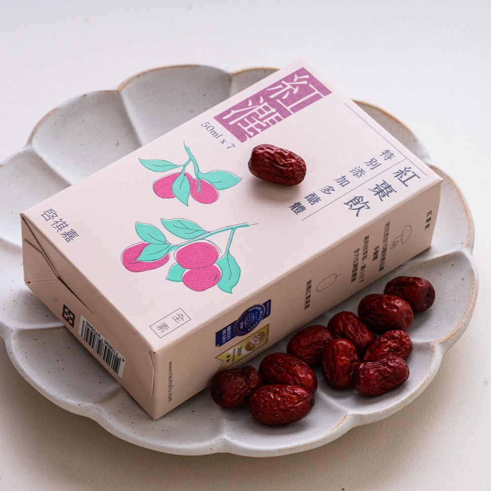 啓祺嘉 紅棗飲7入/盒_紅棗黑棗全素多醣體-細節圖2