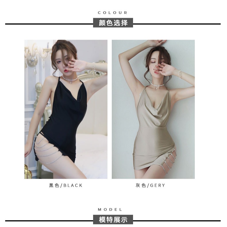 現貨□美人修身衣□ 性感大露背連身裙 開高衩火辣性感鏤空 夜店派對打扮 舞台表演服 綁帶連身裙-細節圖2