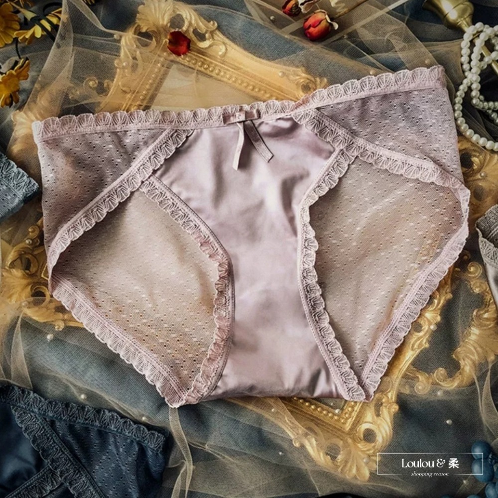 現貨□都會輕奢系列□高顏質 絲綢內褲 法式內褲 冰絲無痕內褲 女內褲-細節圖3