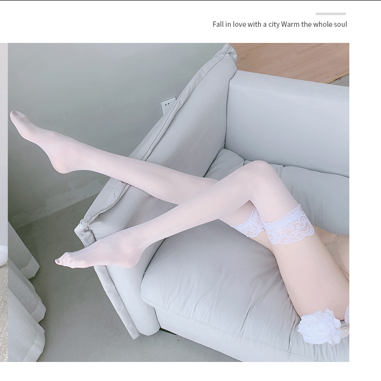 現貨□美腿誘惑□顯瘦大腿襪 性感再升級 透明蕾絲花邊 長筒絲襪-細節圖7