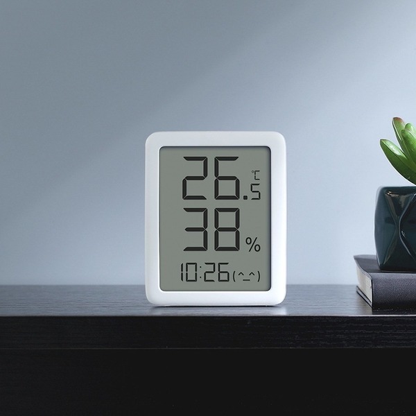 現貨 小米有品 秒秒測溫濕度計 LCD顯示 家用溫度計 溫濕度計 智慧家庭 時間顯示 電子時鐘 溫度計-細節圖3