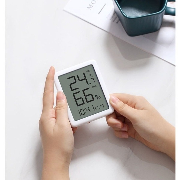 現貨 小米有品 秒秒測溫濕度計 LCD顯示 家用溫度計 溫濕度計 智慧家庭 時間顯示 電子時鐘 溫度計-細節圖4