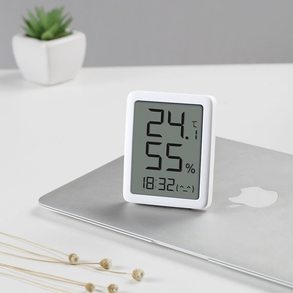 現貨 小米有品 秒秒測溫濕度計 LCD顯示 家用溫度計 溫濕度計 智慧家庭 時間顯示 電子時鐘 溫度計-細節圖6