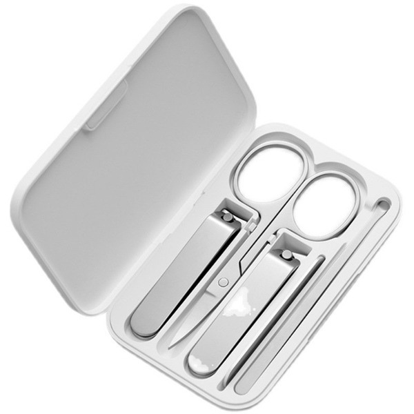 小米有品 指甲刀五件套 指甲剪 銼刀 掏耳勺 收納盒不銹鋼家用指甲刀-細節圖4