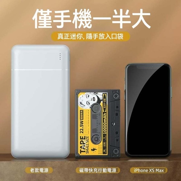 REMAX 磁帶22.5W 多兼容快充行動電源 10000mAh RPP-158 造型行充 磁帶 正版台灣公司貨-細節圖2