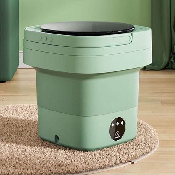 折疊洗衣機 6.5L 便攜式迷你脫水洗衣機 一鍵瀝水 宿舍學生襪子小型內衣內褲清洗機 迷你超聲波-細節圖3