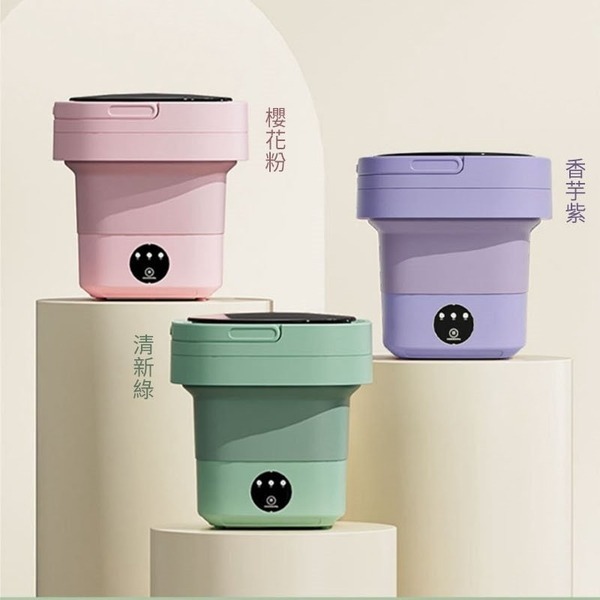 折疊洗衣機 6.5L 便攜式迷你脫水洗衣機 一鍵瀝水 宿舍學生襪子小型內衣內褲清洗機 迷你超聲波-細節圖5