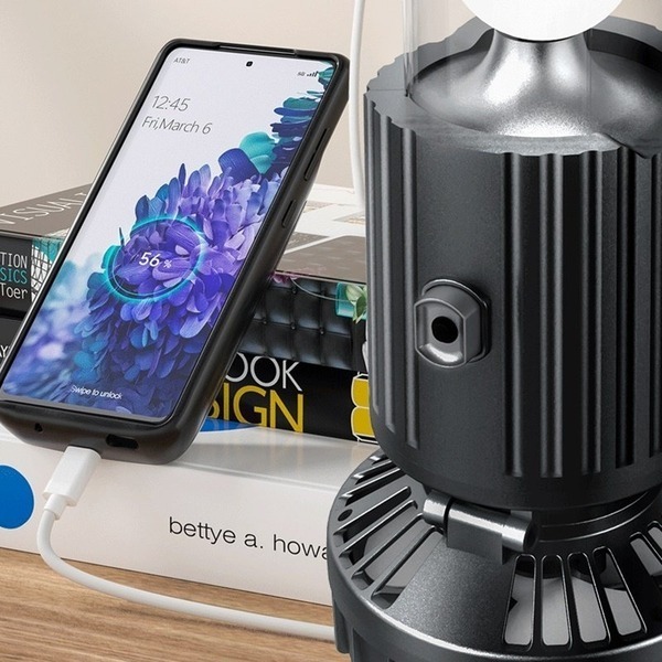 三合一露營燈+風扇+行動電源 手提燈 露營必備 太陽能風扇燈充電應急帳篷燈野營燈-細節圖4