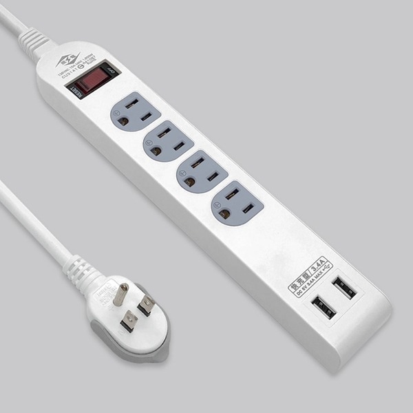 台製延長線 WEITIEN威電 1開4座USB延長線 電源線組 延長線 家電延長線1.8M 6尺 智慧快充-細節圖6