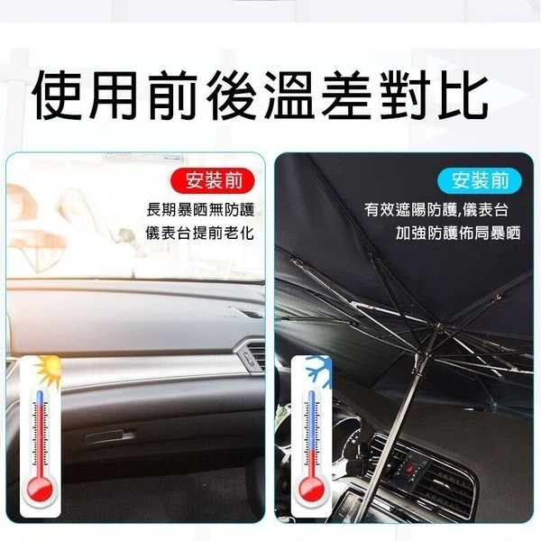 【Love Shop】送牛皮收傘套 汽車用前擋風玻璃遮陽罩 汽車遮陽傘 隔熱板 前檔遮光罩 遮陽 傘罩式-細節圖5