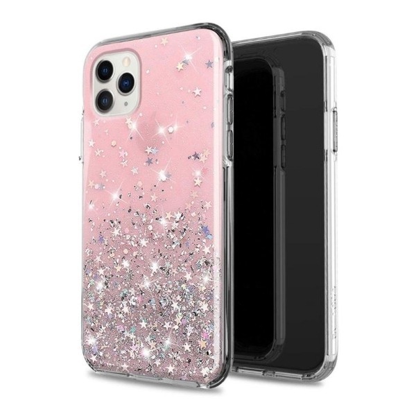 【Love Shop】【星空流沙手機殼】送鋼化膜+iPhone12手機殼星空流沙iphone 12pro 閃光亮片保護殼-細節圖2