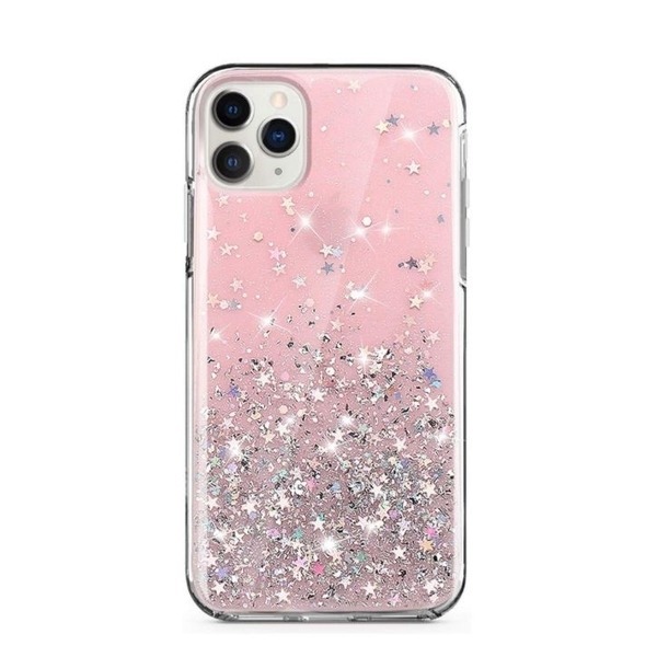 【Love Shop】【星空流沙手機殼】送鋼化膜+iPhone12手機殼星空流沙iphone 12pro 閃光亮片保護殼-細節圖3