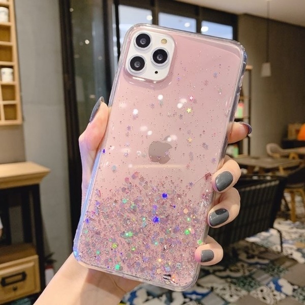 【Love Shop】【星空流沙手機殼】送鋼化膜+iPhone12手機殼星空流沙iphone 12pro 閃光亮片保護殼-細節圖5