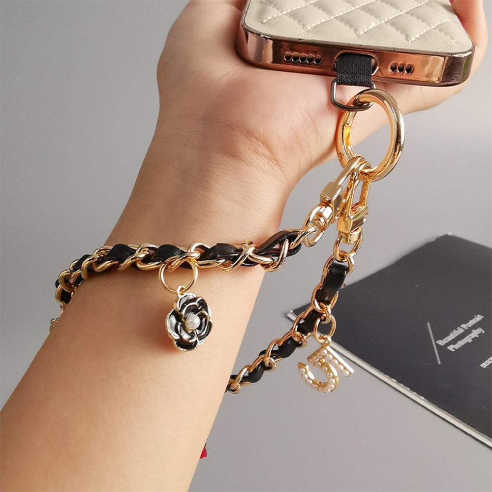 時尚口紅手機手腕掛繩 小香風手機掛繩 手機掛繩炫彩 女款奢華水鑽 水鑽手機掛繩 手機吊飾-細節圖2