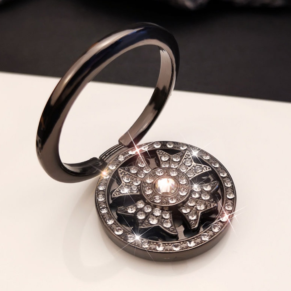 水鑽圓盤指環扣手機支架 粉紅水鑽 解壓支架 扣指環支架 指環扣手機殼 支撐架 手機殼後背貼-細節圖9