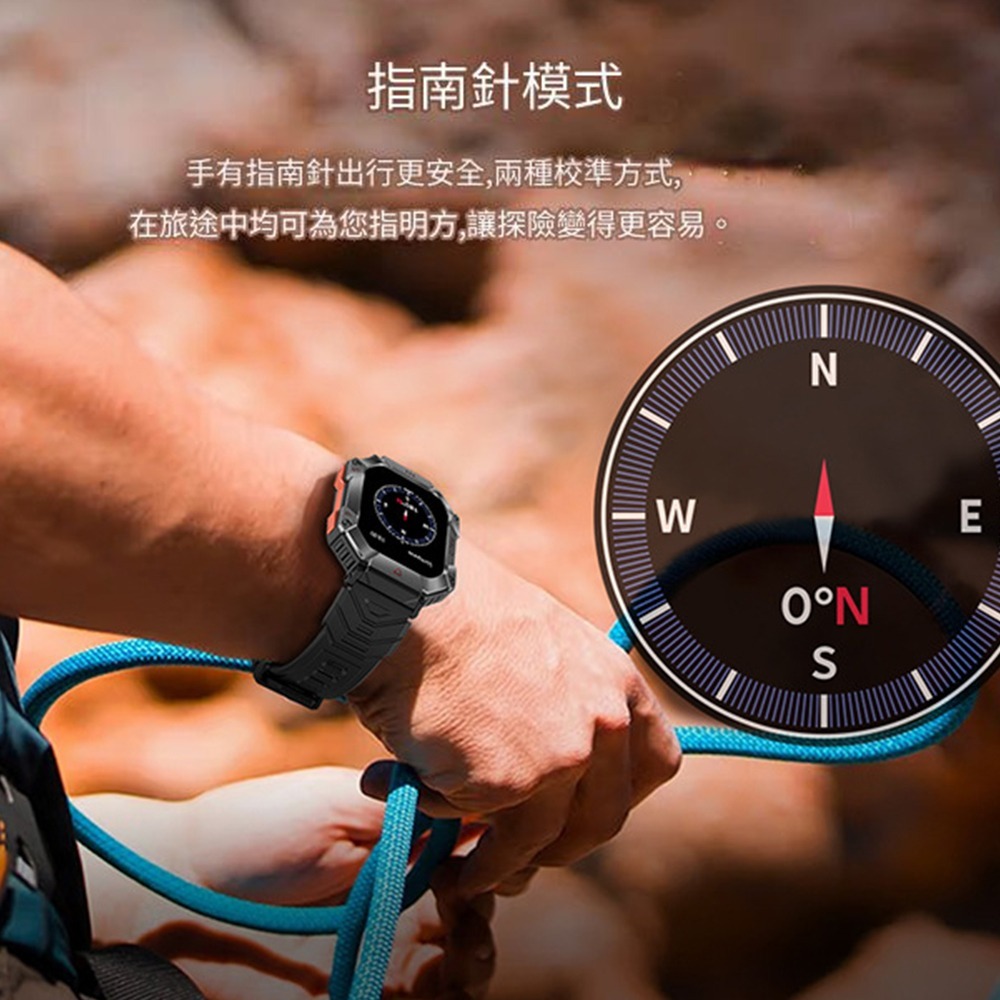 【MIVSEN】 智慧手錶 心率紀錄 藍牙通話 計步運動手錶 智慧手環KR80 指南計手錶-細節圖4