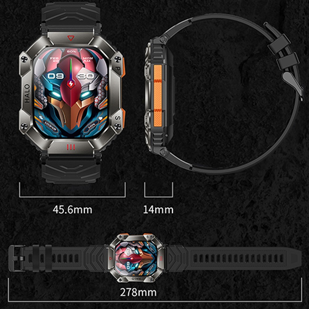 【MIVSEN】 智慧手錶 心率紀錄 藍牙通話 計步運動手錶 智慧手環KR80 指南計手錶-細節圖9